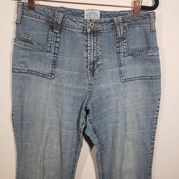Carolina Blues Straight Wide Leg Jeans Sz 14 Stretch Relaxed - Picture 2 of 8